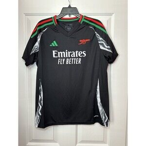 Adidas Arsenal Away Soccer Jersey Gunners 24/25 Black IS8120 Womens Size XL NEW